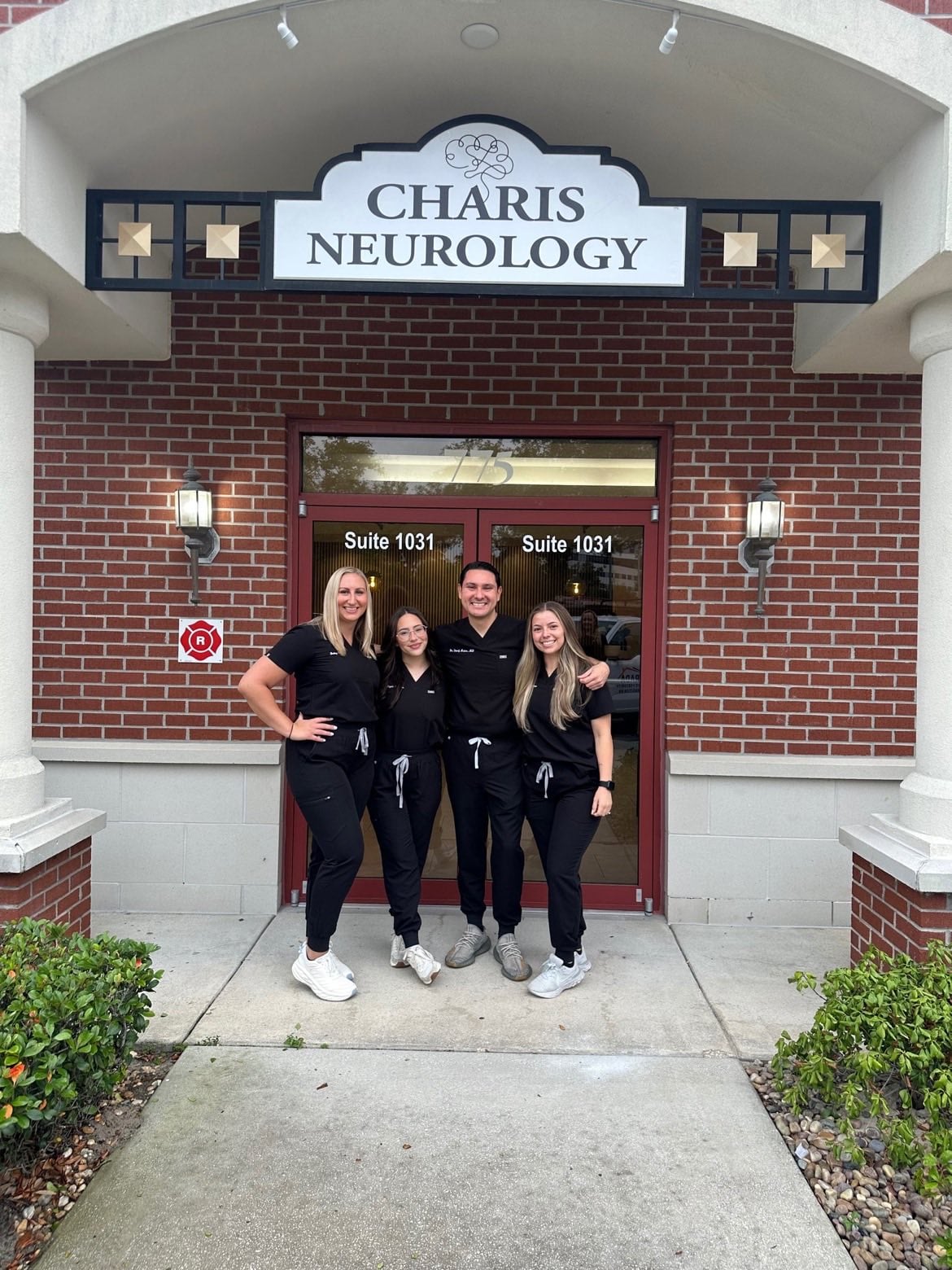 The Charis Neurology team outside the Lake Mary clinic